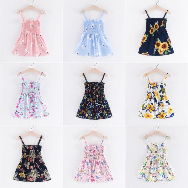 

baby clothes girl sunflower princess dress new summer bebe baby ruched party dresses kids costume causal clothes sling dress fj471, Red;yellow