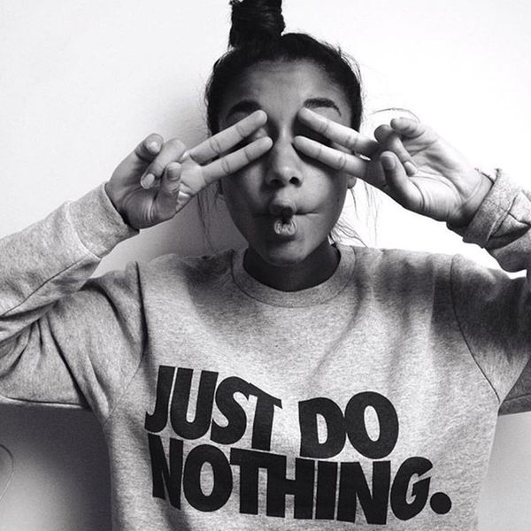 

2018 just do nothing sudaderas mujer fashion women casual long sleeve hoodie jumper pullover sweatshirt shirt hoodies women, Black