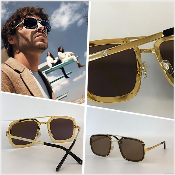 

старинные популярные современные старомодные мужские солнцезащитные очки панк-стиль дизайнер ретро квадратная рамка с кожаной коробкой высок, White;black