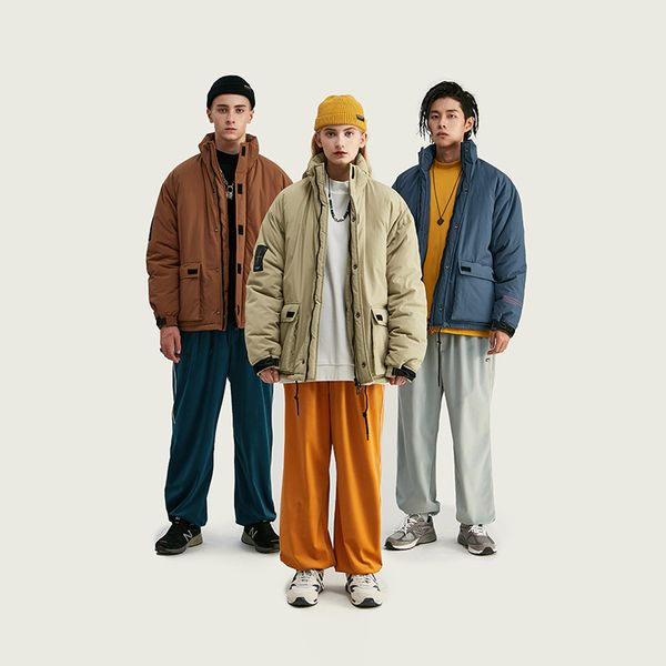

fashion kaban winter coat men purple pink orange blue parka erkek mont men winter jacket clothes, Black