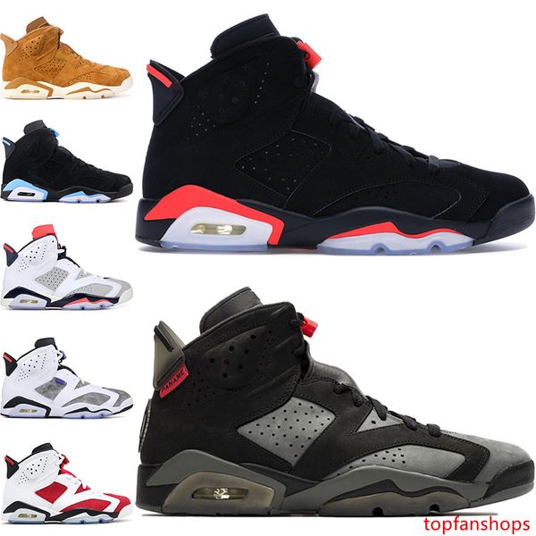 

2020 men black infrared 6 6s basketball shoes mens cny carmine gatorade green tinker unc sport blue oreo designer trainers sneakers us 7-13