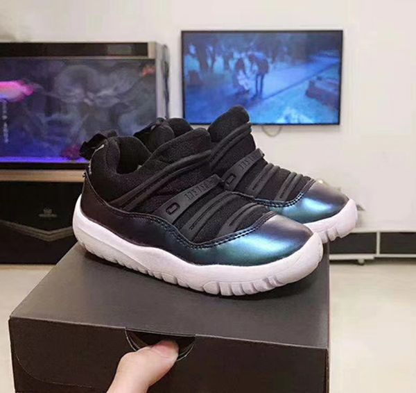 

онлайн 11 маленький шлейф 11с космический джем конкорд спортзал красный баскетбол обувь дети мальчик девочки красный розовый черный кроссовк, Black