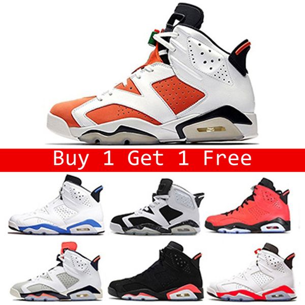 

classic mens 6s basketball shoes red orange white patchwork men designer utility cushioned sports trainers sneakers size 8-13, Black