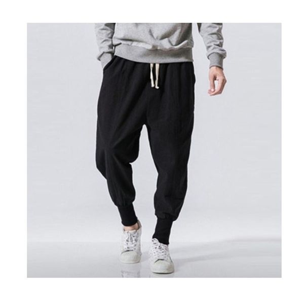 

2020 autumn new men's casual sweatpants solid high street trousers men joggers oversize men's pants fitness, Black