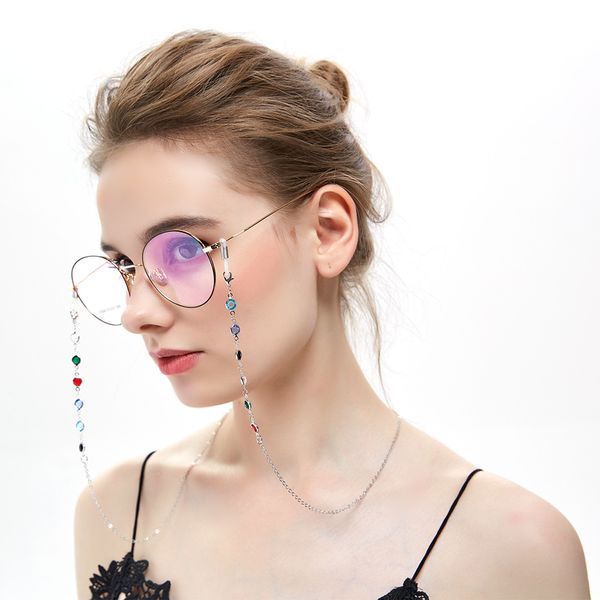 

high-grade ornaments color eyeglasses chains women beaded electroplated non-fading eyeglasses necklace hold straps ag059