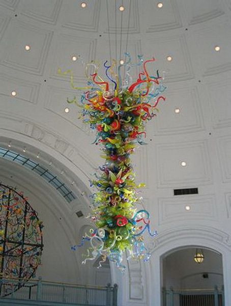 

new design l lobby fancy pendant light home lighting murano glass art dale chihuly style chandeliers
