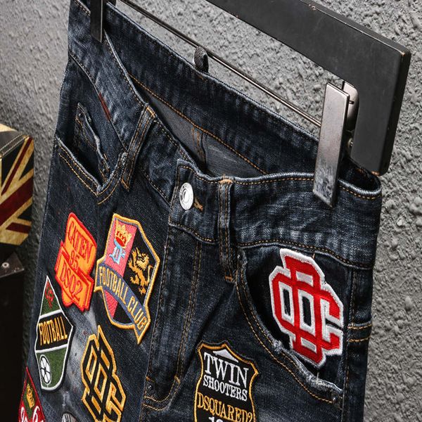 

men short jeans 2020 summer denim shorts loose men cotton solid straight pattern male jeans ing, Blue
