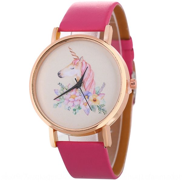 

rainbow pink unicorn gold lady simple belt quartz rainbow pink unicorn gold shell lady simple belt shell watch quartz watch, Blue