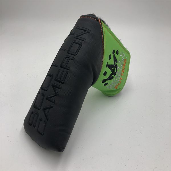 

wholesale golf headcover one piece new golf mallet putter head cover green crwon putter ing