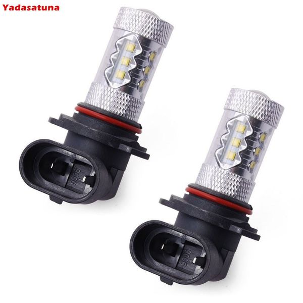 

2 xsuper bright 6000k white 80w xbd 9006 hb4 led bulbs car high beam daytime running lights fog lamps canbus for vw kia