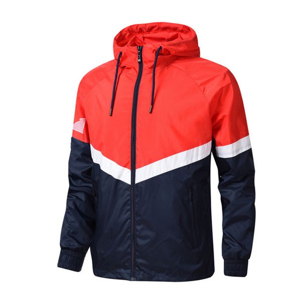 

2020 новые дизайнерские ветровки для мужчин марки куртки лоскутной red white blue print спорт пальто мода casual zipper ce98243 свитера с ка, Black;brown