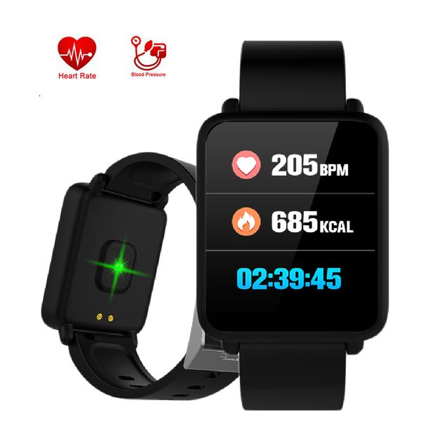 

fitness smart watch men women pedometer heart rate monitor waterproof square touch screen sport digital wrist watches clock, Slivery;brown