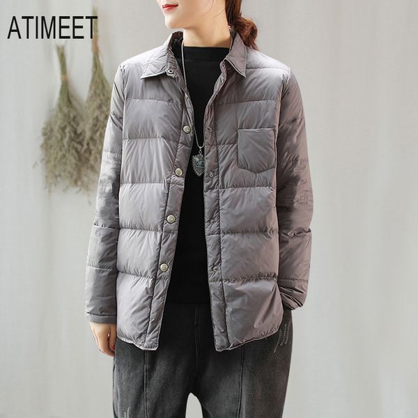 

2020 new women down jacket white duck jackets winter warm coats female outwear, Black