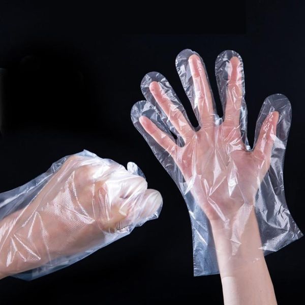 

200 pcs disposable glove thicken plastic clear disposable gloves kitchen cleaning catering beauty guantes de nitrilo a09