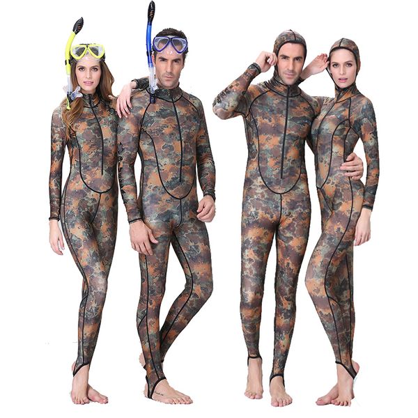 

dive&sail upf50+ camouflage snorkeling dive skin rash guards one-piece with hood jump stinger suit men women