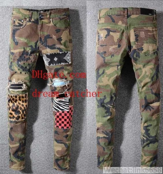 

2019 skinny jeans men ripped holes jeans motorcycle biker denim pants men brand fashion designer hip hop mens jeans pour hommes ab-14, Blue