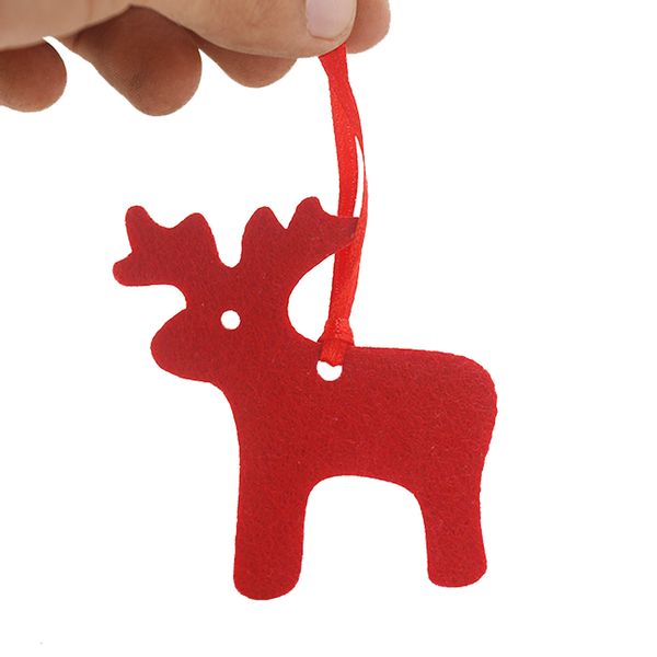

10pcs felt deer hanging pendants ornaments drop christmas tree decorations
