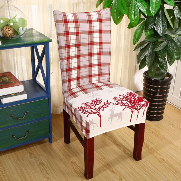

2019 christmas decor dining room chair cover removable washable stretch seat cover universal size chair covers seat slipcovers