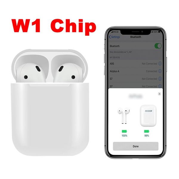 

2019 w1 airpod wirele bluetooth headphone w1 chip a upercopy air pod work touch voice control for iphone 6 7 x x hell