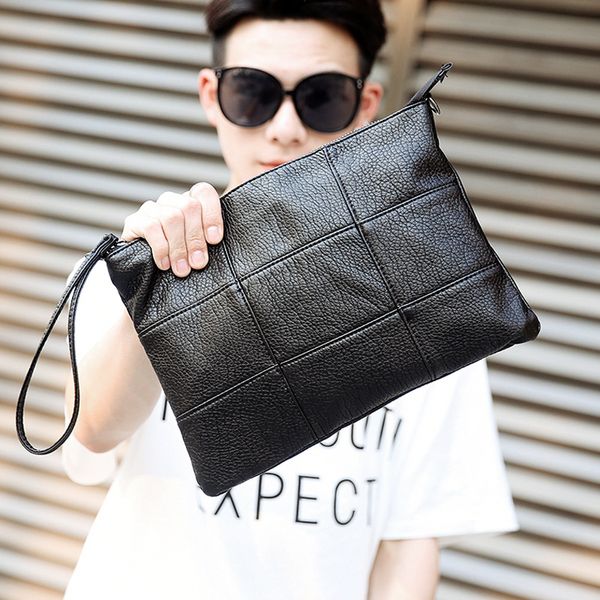 

hand bag simple women's bag water wash leather messenger single shoulder envelope small file