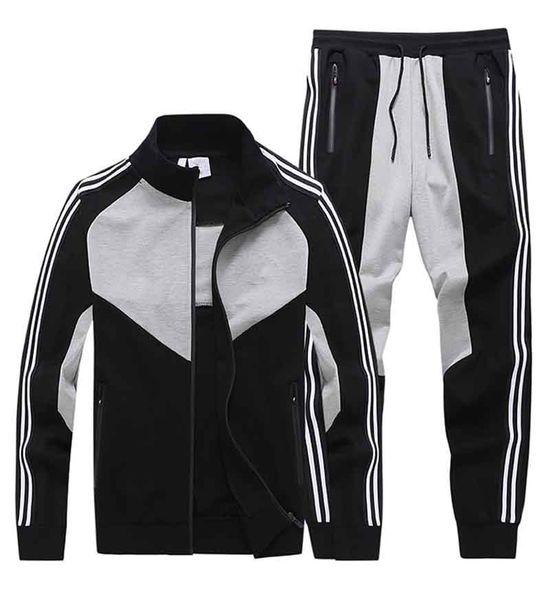 

2020 summer new men's designer tracksuits fashion mens letter embroidery panelled two pieces suit brand breathable thin men sport suits, Gray