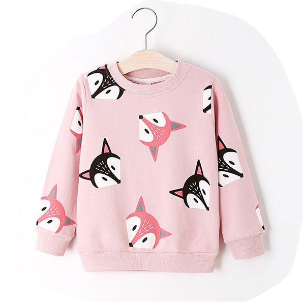 

toddler kid baby girl sweatshirt cute cartoon animal print winter autumn warm girls long sleeve hoodies toddler clothes, Black