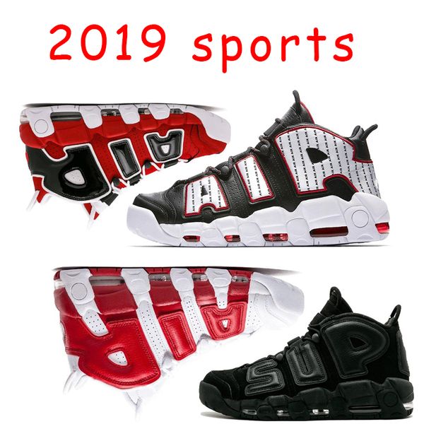 

2019 new mens basketball shoes 96 qs olympic varsity maroon moresports sneakers 3m scottie pippen uptempo chicago trainers