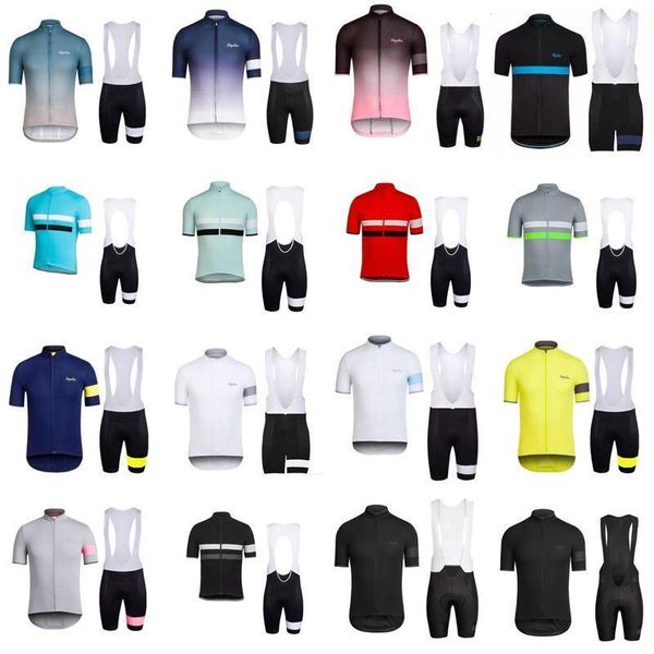 

2020 rapha pro team jersey cycling clothing summer quick dry ropa ciclismo racing bike cycling jersey mountain bicycle bib shorts set c3002, Black;red