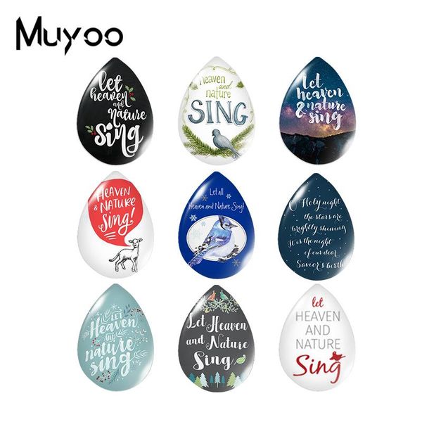 

2019 new let heaven and nature sing tear drop glass cabochon handmade cabochons p jewelry diy custom finding, Blue;slivery