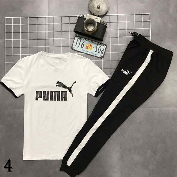 

men summer casual t shirt tracksuit shorts suit letters print embroidery joggers suit loose tracksuit size -4xl #413#4, Gray