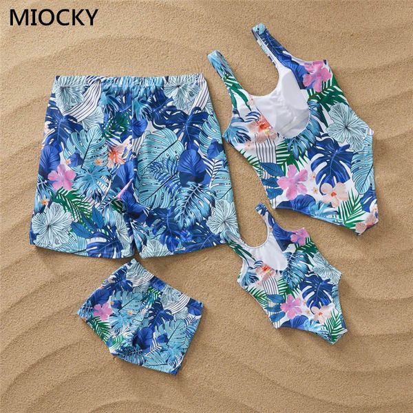 

mother daughter swimsuit family matching swimwear mommy and me clothes family look father son mom and daughter bikini sets e0238, Blue