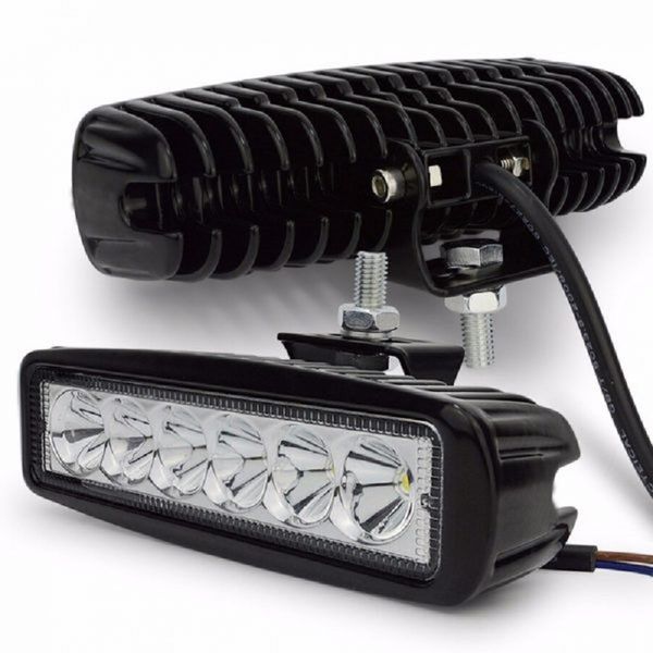 

2pieces 18w drl daytime running light led 10-30v 4wd 12v car accessories for off road truck bus boat fog light for lada niva