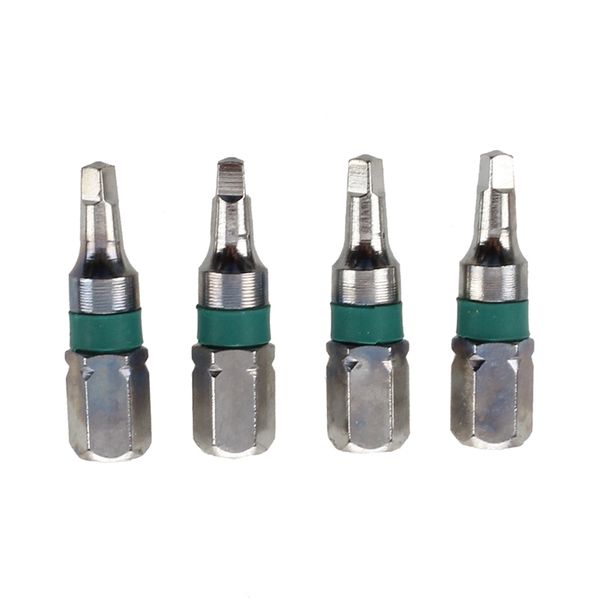 

4 pcs 1/4" hex 25mm length 2.3mm x 2.3mm square head screwdriver bits