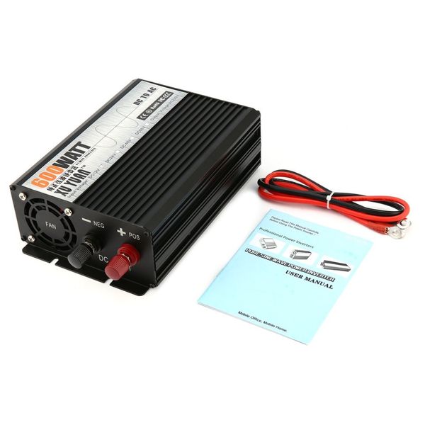 

pure sine wave 600w dc12v to ac220v car power inverter voltage transformer camping travel vehicles converter with eu plug