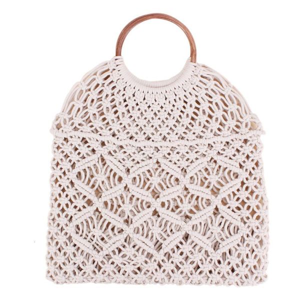 

designer handbags rattan cotton rope hollow straw woven beach bag without lining storage bag womens totes fashion shoulder bags