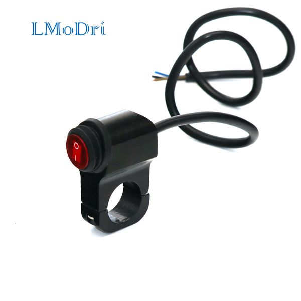 

lmodri wholesale waterproof motorcycle aluminium alloy switches 7/8" 22mm handlebar headlight switch brake fog light 12v atv