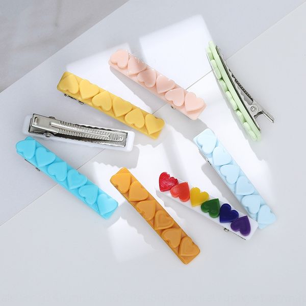 

mi dai ins sweet and lovely candy love small side children's hair candy hairpin issuing issuing card clip hair card liu hai clip, Slivery;white