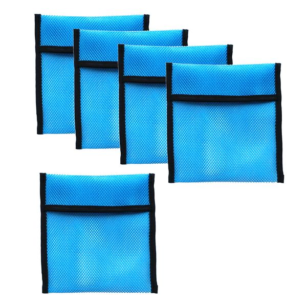 

5pcs empty scuba dive snorkeling weight belt pocket mesh spouch bag