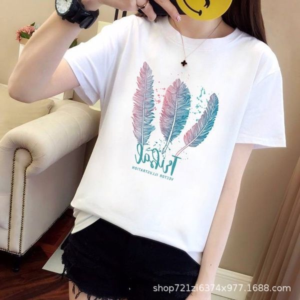 

ttc3g pure cotton short-sleeved female 2020 sub-size women's white t- fashion printing short-sleeved base t-shirt underpants underpants