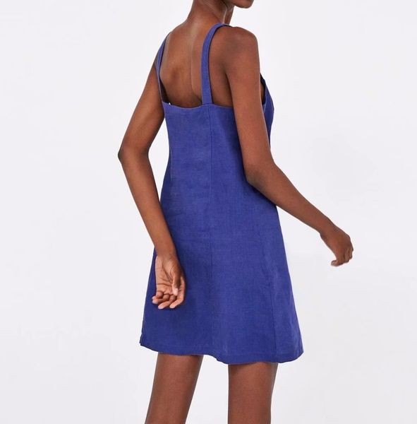 

summer vintage sundress womens robe dress women single breasted sling linen dress slim fit dresses vestido de 2018 beach dress, Black;gray