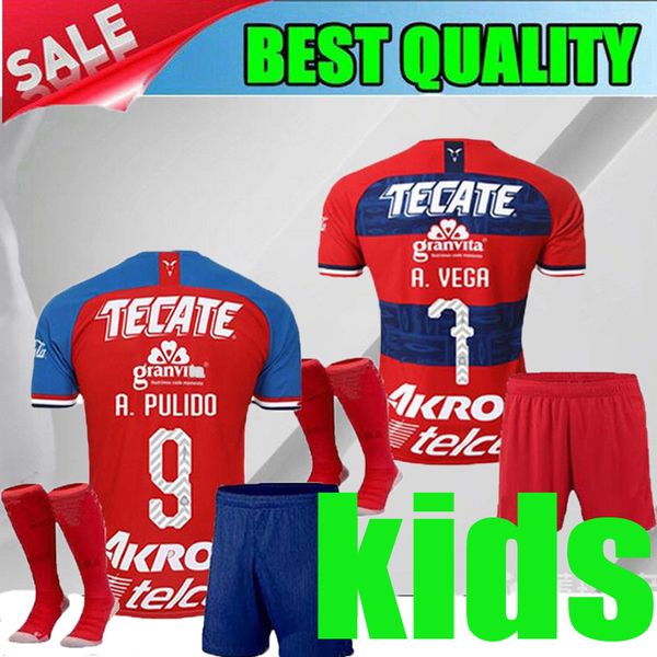 

2019 chiva club away occer jer ey kid chiva occer hirt 19 20 chiva o bravo reyna a pulido mexico 2020 boy red football hirt