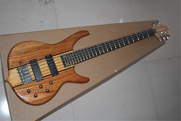 

custom 5 string smith burlywood electric bass guitar in stock