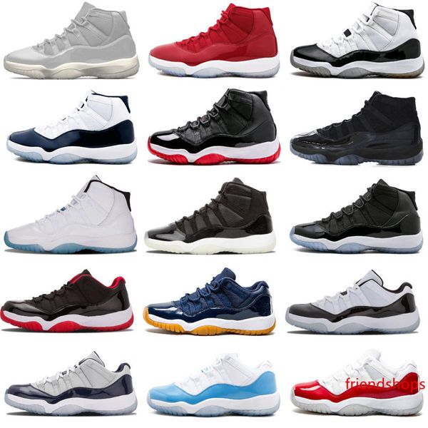 

11 platinum tint cap and gown gym red black stingray midnight navy bred shoes 11s mens womens ritro basketball sneaker drop ship