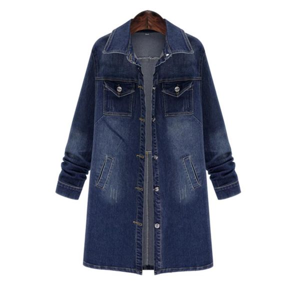 

куртка женщин вскользь сыпучие streetwear негабаритные джинсы длинные пальто ретро ковбой denim карман куртки сыпучие женский одежда большой, Black;brown