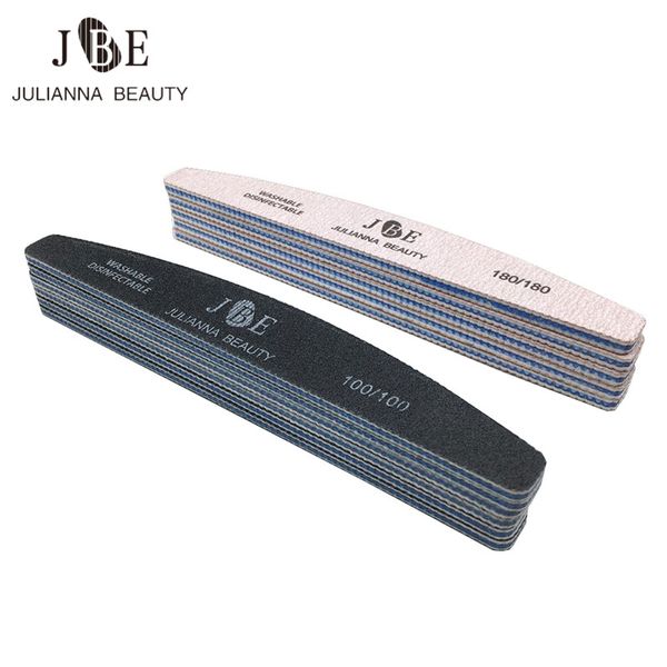

10pcs/lot 100/180 professional nail file sanding buffer block uv gel polish salon nails files pedicure nail care tools
