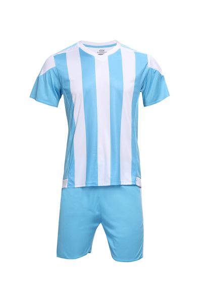 

men blank double-sided football team uniforms kits sports clothes tracksuits personality customized football sets with shorts c07-04, Blue;black