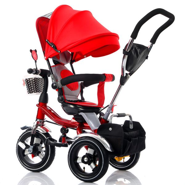

convertible handle baby tricycle stroller riding bicycle car travel system folding sit flat lying child trike baby carriage1-6y