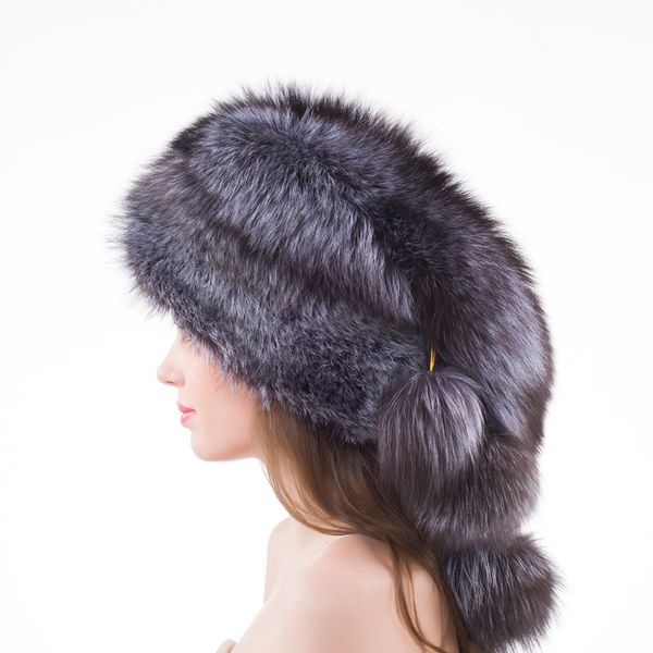 

yechne женщина real raccoon fur earflap теплый cap зимний ловец вне бомбардировщик hat, Blue;gray