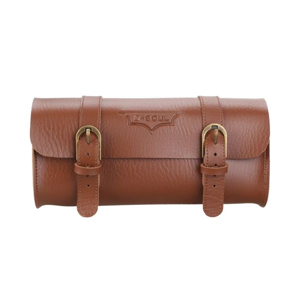 

retro bicycle tail bag pu leather cycling rear vintage bike bag saddle pouch bicycle supplies pannier personalized riding bag