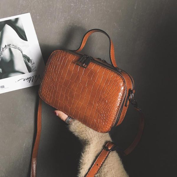 

fashion your lady solid color crocodile tote bag joker shoulder crossbody bag sac a main femme de marque lux cuir 2020 #38